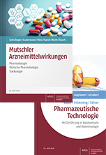 Cover der Pharmazielehrbücher Mutschler Arzneimittelwirkungen und Pharmazeutische Technologie
